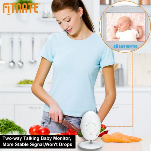  FITNATE Video Baby Monitor, Fitnate Wireless Baby Monitor with Digital Camera, Night Vision Temperature Monitoring & 2 Way Talkback System, Built-in Remote Lullabies - 2.31.5 inch Monitor