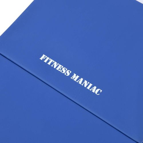  FITNESS MANIAC USA Fitness Maniac Exercise Mat Tri-Fold 6’ Thick Four-Folding with Carrying Handles Best Choice for MMA, Stretching, Core Workouts Health & Fitness Gym, Yoga, Martial Arts Gymnastics