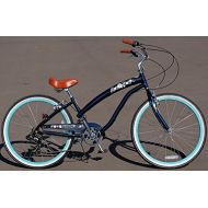 FITO Anti-Rust aluminum Alloy Frame! Fito Modena II Alloy 7-speed Women - Mint Green, 26 Beach Cruiser Bike Bicycle, Shimano Equipped