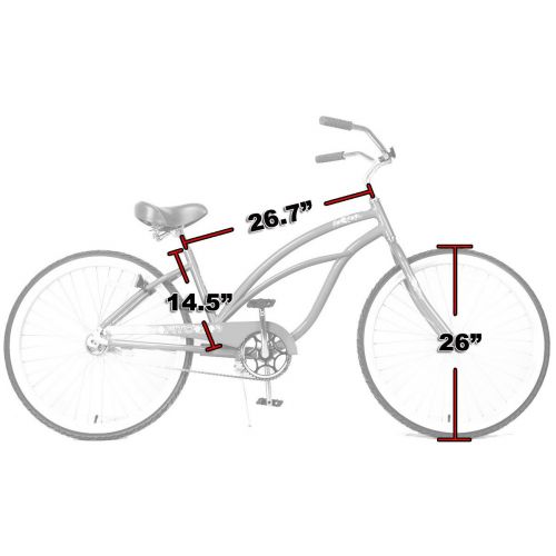  FITO Fito Anti-Rust & Light Weight Aluminum Alloy Frame, Marina Alloy 1-speed for women - Vanilla, 26 wheel Beach Cruiser Bike Bicycle