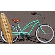 FITO Fito Marina Alloy 7-speed Women - Mint Green, 26 Beach Cruiser Bike Bicycle, Step-through & crank fordward design, Limted QTY Offer!