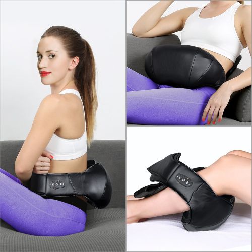  FITTOP Shiatsu Neck Massager with Heat, Bi-Directional 3D Electric Massager Deep Tissue Therapy Massager Relief Shoulder Back Leg Waist Lumbar Thigh Muscle Enjoy Massage Relaxation