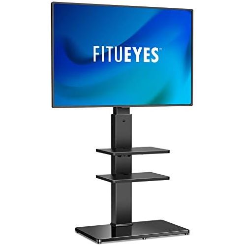  [아마존 핫딜]  [아마존핫딜]FITUEYES Universal TV Stand Base with Swivel Mount Height Adjustable for 26 to 55 Inch TV TT106001MB