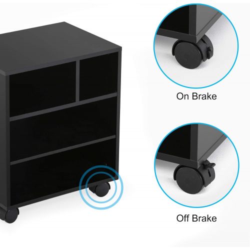  [아마존 핫딜] FITUEYES Mobile Printer Stand with Organizing Storage Adjustable Work Cart with Wheels PS404001WB