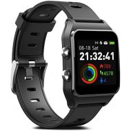 [아마존 핫딜]  [아마존핫딜]FITVII GPS Smartwatch with 17 Sports Mode Activity Tracker IP68 Waterproof Swimming Touch Screen Watches, Heart Rate Monitor Sleep Trackers with Pedometer Step Calories Counter for