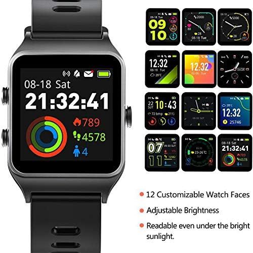  [아마존베스트]FITVII GPS Smartwatch with 17 Sports Mode Activity Tracker IP68 Waterproof Swimming Touch Screen Watches, Heart Rate Monitor Sleep Trackers with Pedometer Step Calories Counter for