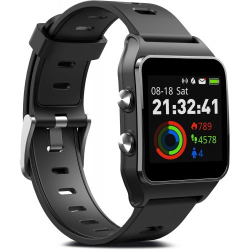  [아마존베스트]FITVII GPS Smartwatch with 17 Sports Mode Activity Tracker IP68 Waterproof Swimming Touch Screen Watches, Heart Rate Monitor Sleep Trackers with Pedometer Step Calories Counter for