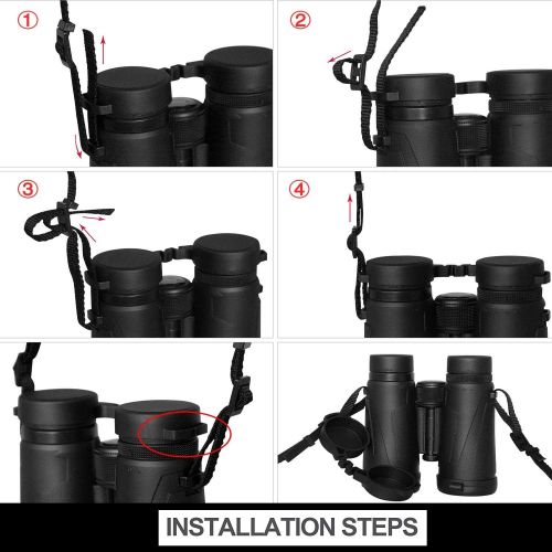  FITWICK Binocular Harness Straps Hunting Durable, Heavy Duty & Adjustable, Bino Harness Fits Most DSLR Digital Camera Camera and Binocular