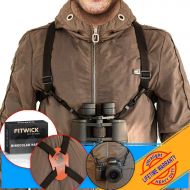 [아마존베스트]FITWICK Binocular Harness Straps Durable Hunting, Heavy Duty, Can Adjustable, Bino Harness Fits Most Camera and Binocular
