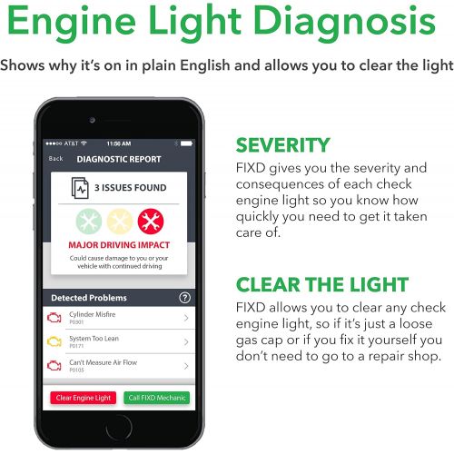  FIXD OBD2 Professional Bluetooth Scan Tool & Code Reader for iPhone and Android