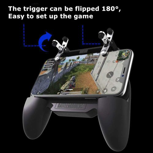  FIYAPOO Mobile Game Controller for PUBG/Fortnite, L1R1 Trigger Gamepad Compatible for iPhone iOS Android, Sensitive Shoot and Aim Joysticks Gaming Grip