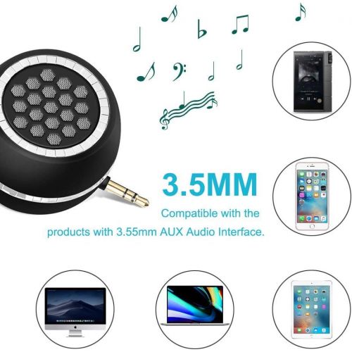  FIYAPOO Mini Portable Speaker, 3W Mobile Phone Speaker Line-in Speaker with 3.5mm AUX Audio Interface for Smartphone/Tablet/Computer