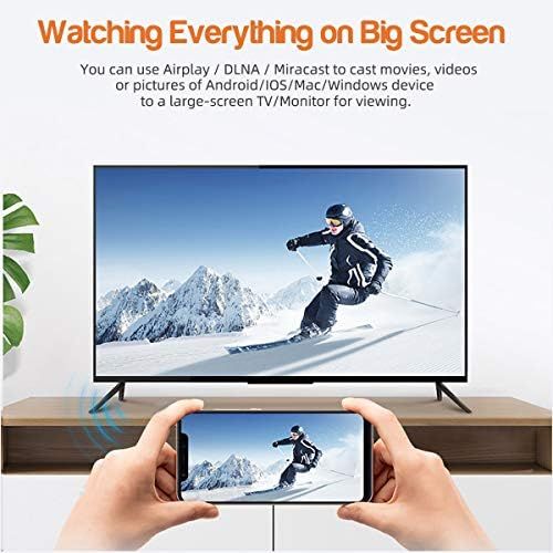  [아마존베스트]-Service-Informationen FIYAPOO Miracast Dongle 4K & 5G Wireless Wi-Fi HDMI Dongle Streaming for iPhone/iPad/Android/iOS/Window/Mac OS Laptop, Tablet, PC to HDTV/Monitor/Projector (Supports Miracast, DLNA