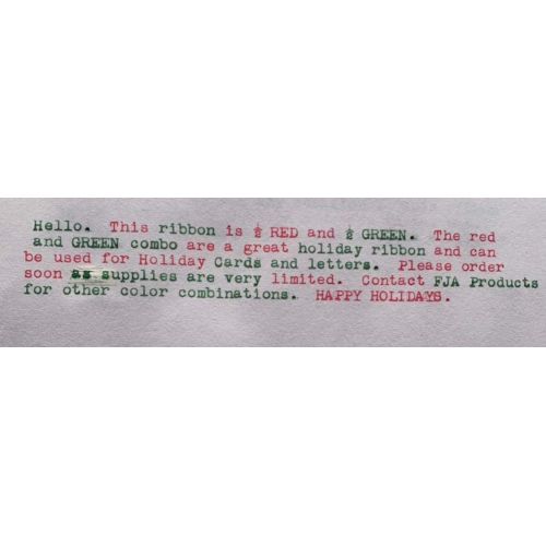  [아마존베스트]FJA Products Universal Typewriter Ribbons - Custom Color Twin Spool Typewriter Ribbons (Red and Green)