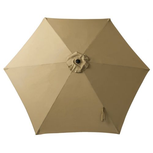  FLAME&SHADE 9 Outdoor Market Umbrella with Tilting for Patio Table Backyard Deck Garden Terrace or Pool Shade, Beige