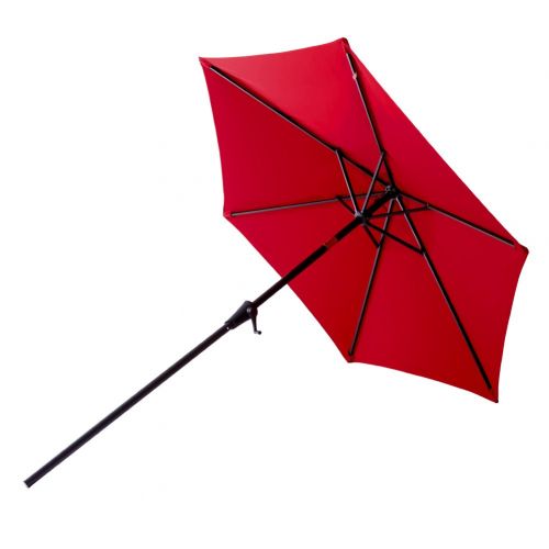  FLAME&SHADE 7.5 Patio Umbrella Outdoor Market Style for Small Balcony Table Garden Restaurant Cafe or Backyard with Tilting, Red