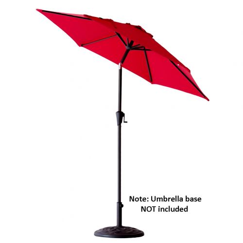  FLAME&SHADE 7.5 Patio Umbrella Outdoor Market Style for Small Balcony Table Garden Restaurant Cafe or Backyard with Tilting, Red