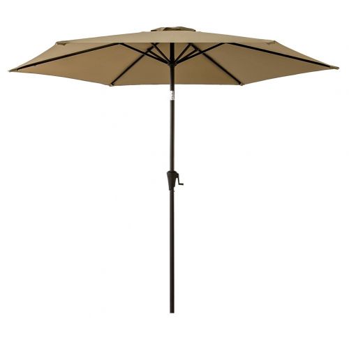  FLAME&SHADE 9 Outdoor Market Umbrella with Tilting for Patio Table Backyard Deck Garden Terrace or Pool Shade, Beige