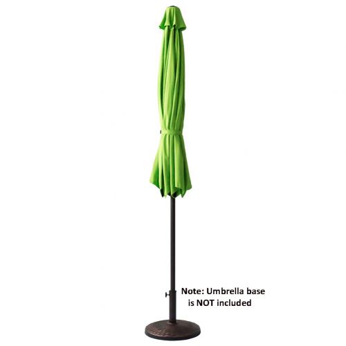  FLAME&SHADE 11 Outdoor Patio Market Umbrella with Tilt for Outside Balcony Table Large Deck or Backyard, Apple Green