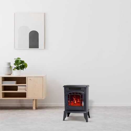  [아마존베스트]FLAME&SHADE 23 inch Electric Fireplace Wood Stove, Portable Freestanding Indoor Space Heater, 1400w