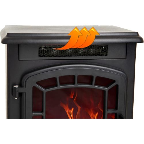  [아마존베스트]FLAME&SHADE 23 inch Electric Fireplace Wood Stove, Portable Freestanding Indoor Space Heater, 1400w