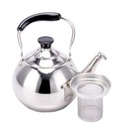 FLAMEER Kaffeekanne Teekanne Wasserkanne Teekessel mit Teesieb fuer Indoor oder Outdoor - 2L