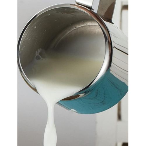  FLAMEER 2 Stuecke Metall Milch Aufschaumen Krug Kaffee Aufschaumen Tasse