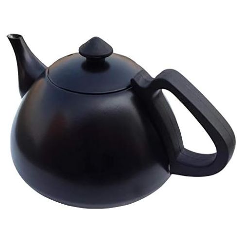  FLAMEER 0.8L Teekocher wiederverwendbar Teekessel Induktion Wasserkessel - Schwarz