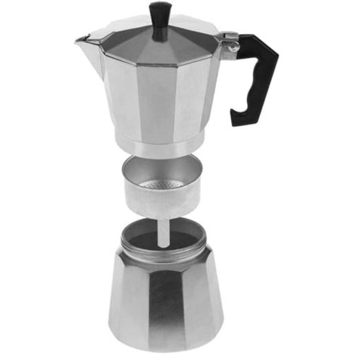  Flameer Espresso Maker Stovetop Moka Coffee Pot Stainless Steel Latte Percolator, Home Kitchen Cafe Coffee Accessories, Gift for Coffee Lover, 9 Cup