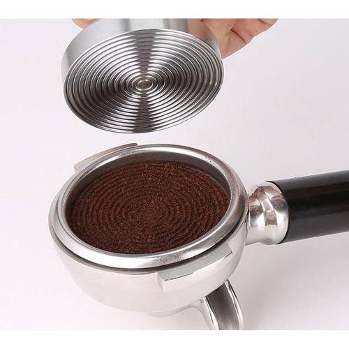  Flameer Coffee Tamper Machine 58mm Diameter Stainless Steel Convex Base Wood Grip Handle Barista Espresso Bean Press Tool