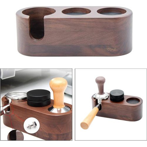  FLAMEER Kitchen Coffee Filter Tamper Holder Espresso Tamper Mat Stand Coffee Maker Support Base Coffee Accessories - 3 Holes 53 54mm
