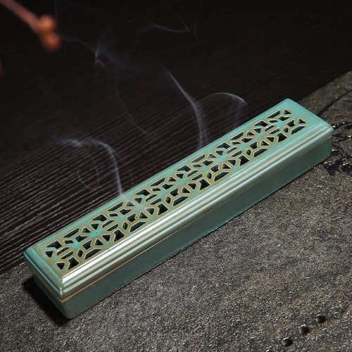  인센스스틱 FLAMEER Retro Ceramics Incense Stick Holder Box Burner Household Supplies Sandalwood Furnace Incense Burner Incense Burner - Green