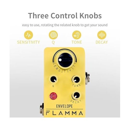  FLAMMA FC11 Auto Wah Pedal Envelope Filter Guitar Effects Pedal True Bypass for Guitar and Bass