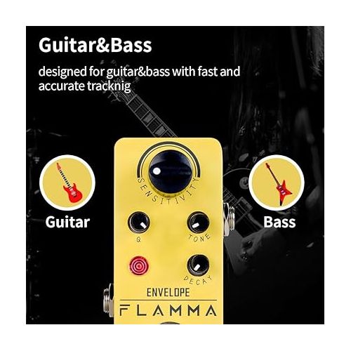  FLAMMA FC11 Auto Wah Pedal Envelope Filter Guitar Effects Pedal True Bypass for Guitar and Bass