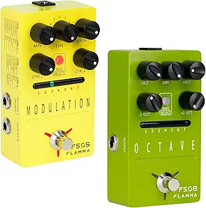 FLAMMA Modulation and Octave Guitar Pedal