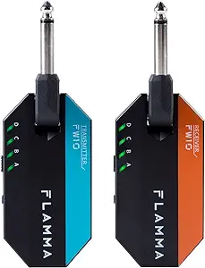 FLAMMA FW10 Digital Wireless Guitar System 2.4GHZ Rechargeable Transmitter Receiver Support 4 Channel For Electric Guitar Bass Violin Keyboard