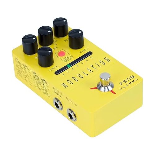  FLAMMA FS05 Multi Modulation Pedal Stereo Effects 7 Storable Slots 11 Modulation Effects True Bypass