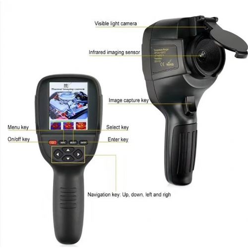  FLANK Digital Laser Infrared Temperature Thermometer 220x160 Resolution 0.3 Million Pixel Protable Thermal Imaging Camera Handheld Thermal Imager