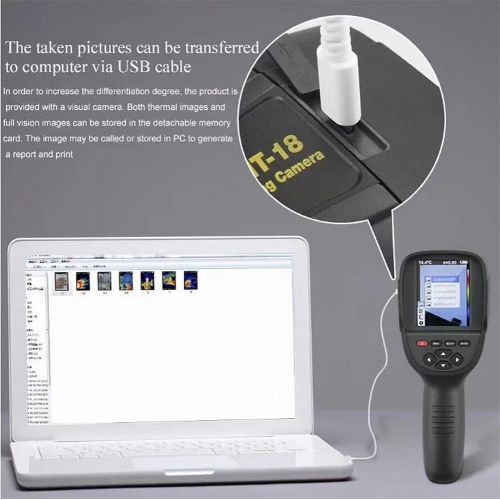  FLANK Digital Laser Infrared Temperature Thermometer 220x160 Resolution 0.3 Million Pixel Protable Thermal Imaging Camera Handheld Thermal Imager