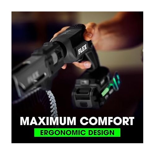  FLEX 24V Brushless Cordless 2-Tool Combo Kit: Drywall Screw Gun and Cut Out Tool with (2) 2.5Ah Lithium Battery and 160W Fast Charger - FXM203-2AA