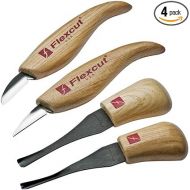 Flexcut Beginner Palm & Knife Set, All-Purpose Cutting Knife and Detail Knife Included, with 2 Palm Tools (KN600)