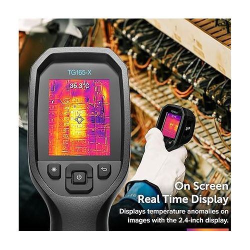  FLIR TG165-X Thermal Imaging Camera with Bullseye Laser: Commercial Grade Infrared Camera for Building Inspection, HVAC and Electrical