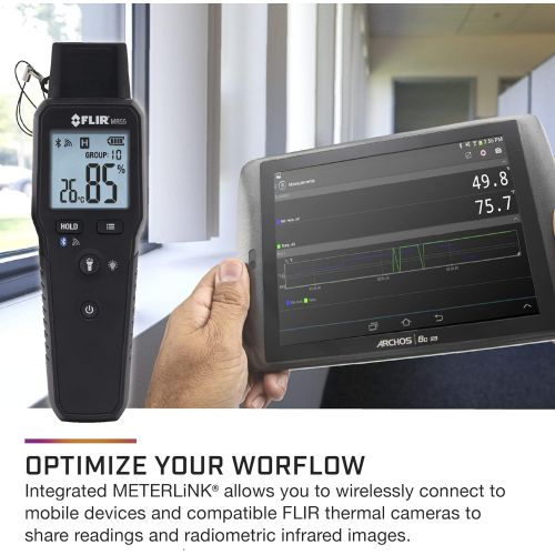  FLIR MR55 - Pin Moisture Meter with Bluetooth for Instant Data Sharing via the FLIR Tools Mobile app.