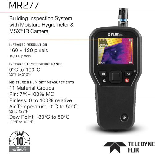  [아마존베스트]FLIR MR277 Moisture Meter, MSX IR Camera & Hygrometer for Building Inspection