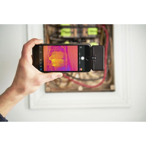  FLIR ONE Pro LT Thermal Imaging Camera for Apple iOS ONLY Bundle with Rugged Waterproof Case and Cleaning Cloth (NOT Android)