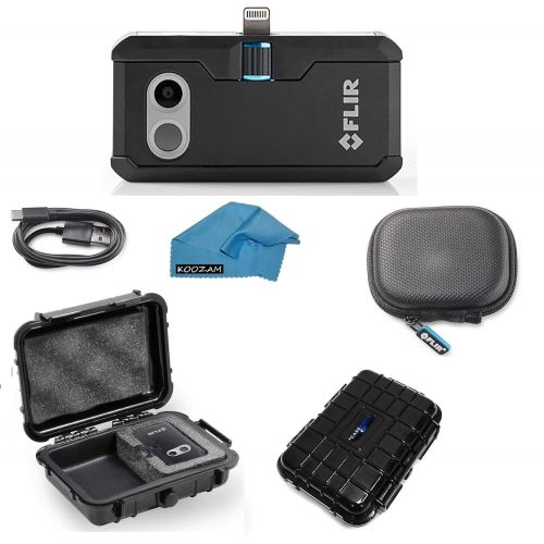  FLIR ONE Pro LT Thermal Imaging Camera for Apple iOS ONLY Bundle with Rugged Waterproof Case and Cleaning Cloth (NOT Android)