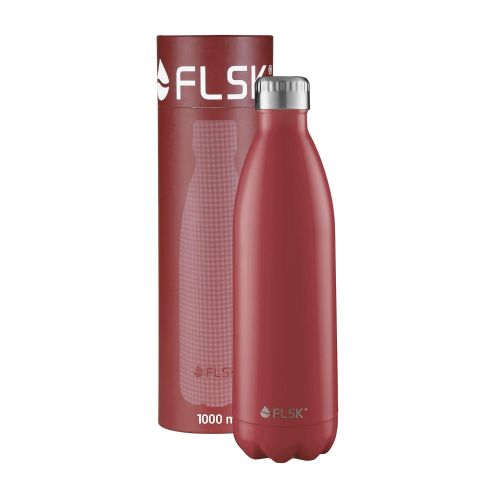  FLSK Das Original Edelstahl Trinkflasche  Kohlensaure geeignet | Die Isolierflasche halt 18 Stunden heiss und 24 Stunden kalt | ohne BPA und rostfrei