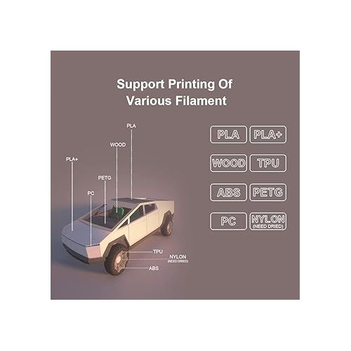  FLSUN V400 3D Printer Moving Speed Fastest 600mm/s 20000+ mm/s² FDM Delta 3D Printer with 7