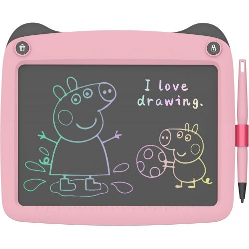  [아마존 핫딜] FLUESTON LCD Writing Board 9 Inch Drawing Tablet for Kids, e-Writer Doodle Board and Colorful Screen Scribble pad for Kids Ages 3+ (Pink)