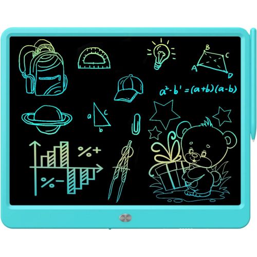  [아마존베스트]FLUESTON LCD Writing Tablet 15 Inches Colorful Screen Drawing Pad, Doodle and Scribbler Boards for Kids, Electronic Educational Learning Toys for 3-12 Year Old Boys